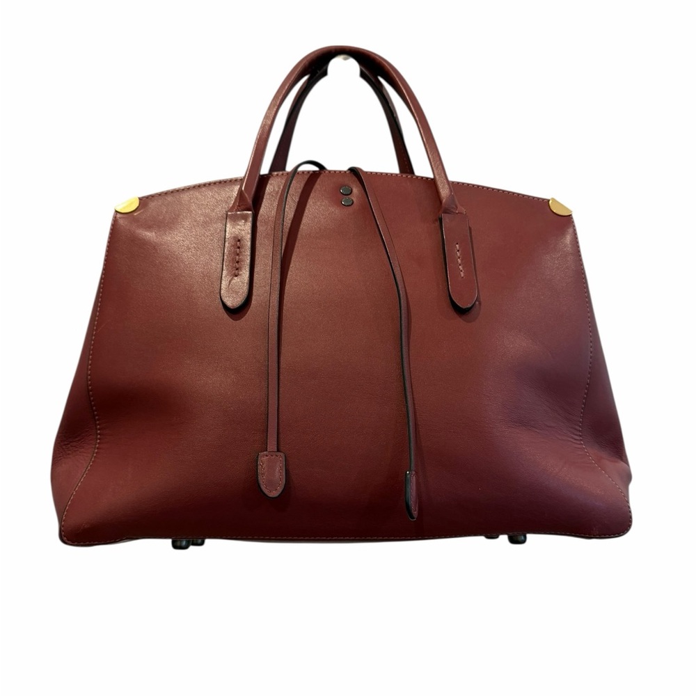 Coach Cooper Carryall Burgundy Oxblood Leather Bag Luxe Style 22821 - Picture 2 of 13